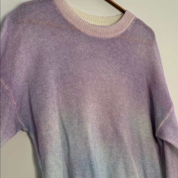 Wool and Mohair Elegant Monet Gradient Women's Sweater - Picture 3 of 6
